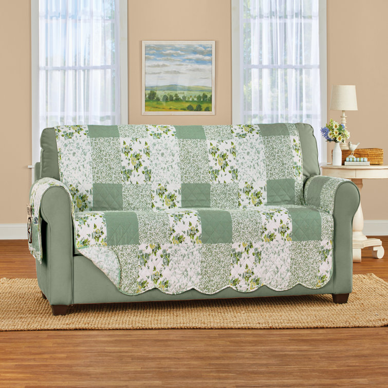 August Grove® Box Cushion Loveseat Slipcover & Reviews Wayfair